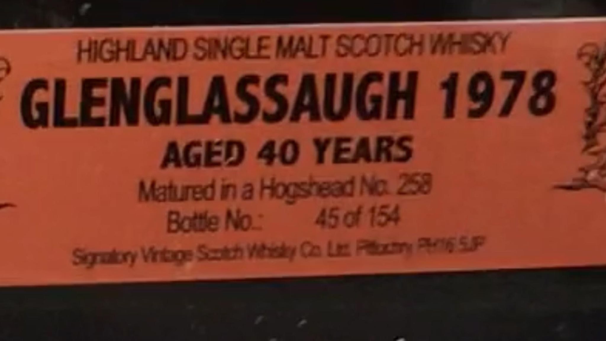 Glenglassaugh 1978 18 Sv 40 Years For 30th Anniversary 40 9 Only 154 Bottles Whiskyexclusive