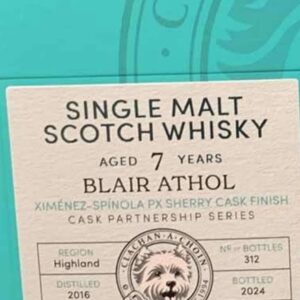 Blair athol 2016 2024 MM 7 years 56,9% only 312 bottles