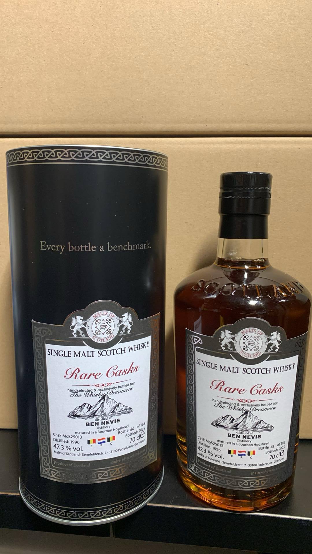 Ben nevis 1996 2025 MoS 28 years 47,3% only 188 bottles especially