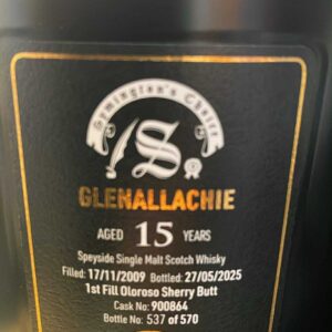 Glenallachie 2009 2025 SV 15 years 65,6% only 570 bottles