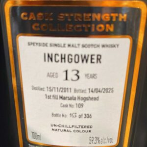 Inchgower 2011 2025 SV 13 years 59,3% only 306 bottles