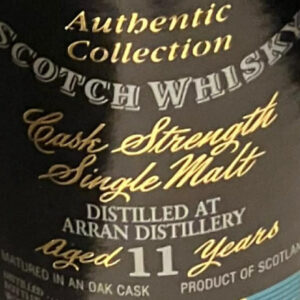 Arran 1996 2007 CA 11 years 56% only 330 bottles private bottle