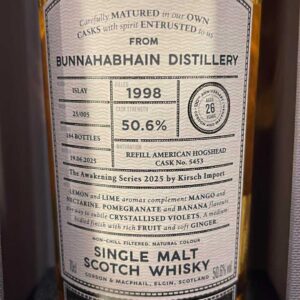Bunnhabhain 1998 2025 GM 26 years 50,6% only 184 bottles