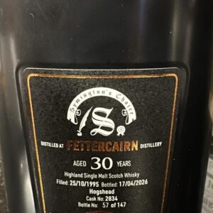 Fettercairn 1995 2026 SV 30 years 58,9% only 147 bottles