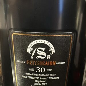 Fettercairn 1995 2026 SV 30 years 58,3% only 157 bottles