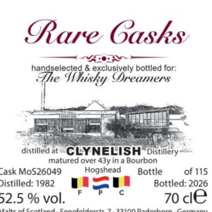 Clynelish 1982 2026 MoS 43 years 52,5% only 115 bottles